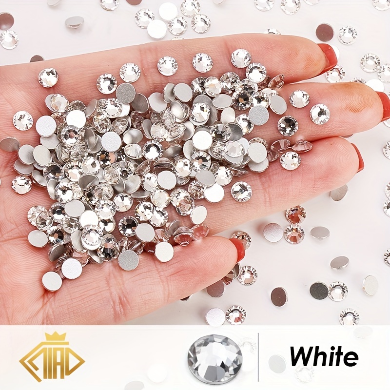 Flatback Crystal Nail Art Rhinestones,round Nail Art Gemstones For Diy  Making Accessories Shoes, Clothes,makeup,bags,nail Art Decoration+pickup  Pen And Tweezers - Temu Philippines