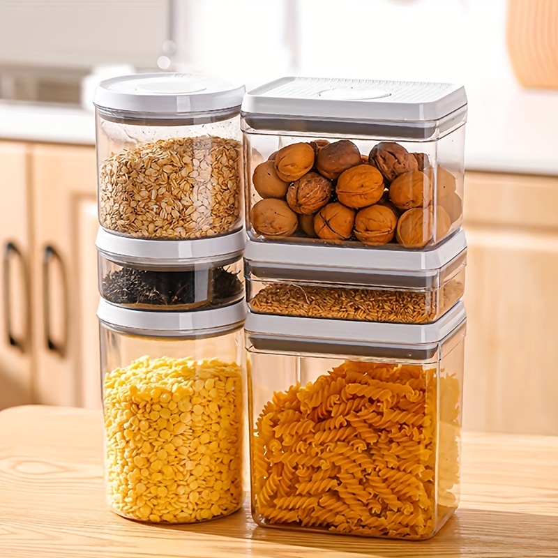 1pc Food Storage & Organization Sets, Sealed Cereal Storage Box With Lid,  Large Capacity Food Pantry Organization, Drying Food Storage Container, Kitc