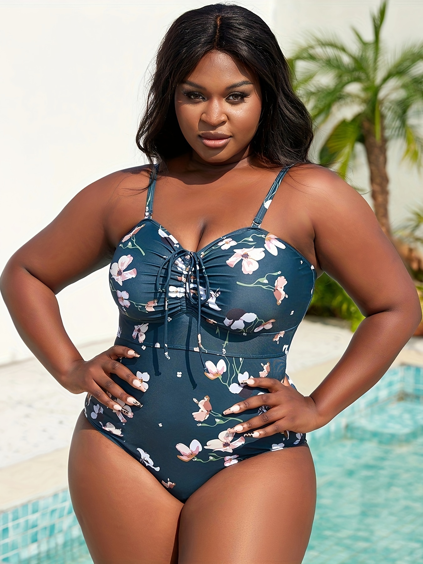 women s casual swimsuit plus size floral print Temu Canada