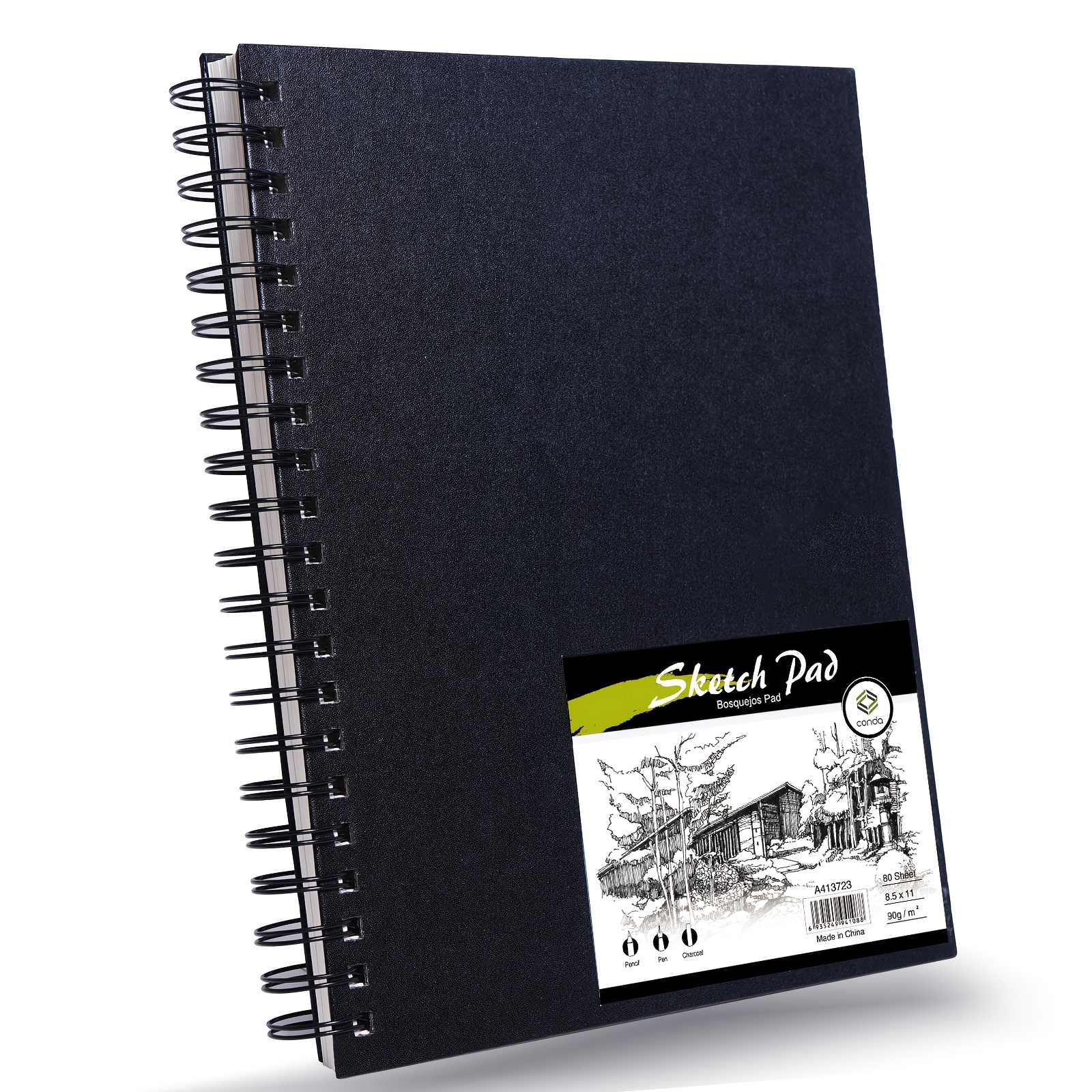 1pc Sketch Book, 5.5 x 8.5 Inches Sketchbook, 100 Sheets Top Spiral Sketch  Pad, (68 lb/100gsm) Acid-Free Drawing Paper Pad, Art Supplies for Colored  and Graphite Pencils, Charcoal, & Soft Pastel.