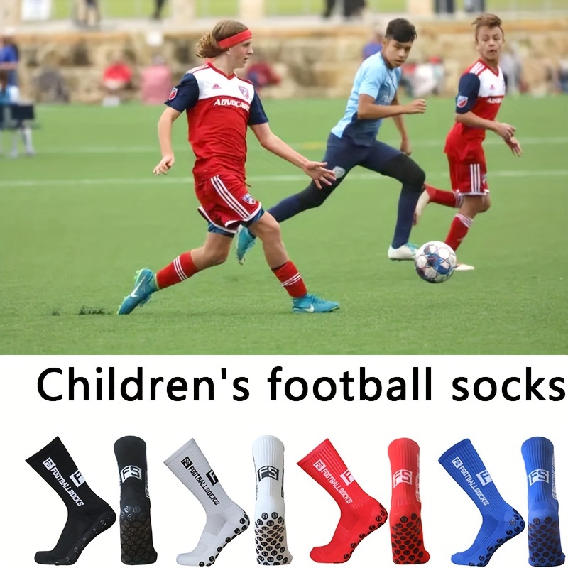Calcetines De Fútbol Para Niños Con Agarre Calcetines - Temu
