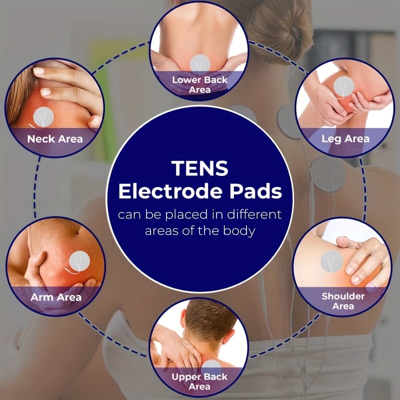 Discount TENS, EMPI Compatible TENS Electrodes, 8 Premium Replacement Pads  for EMPI TENS Units. (2 inch x 2 inch)