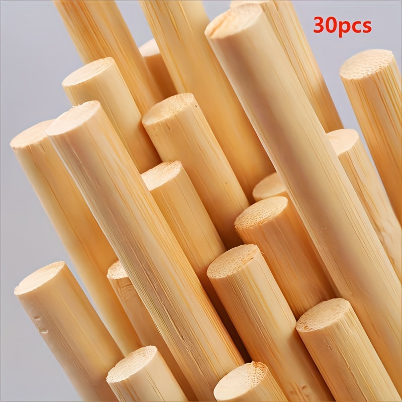 Natural Bamboo Sticks Unfinished Bamboo Sticks - For Crafts & Diy  Hobbyists, Woodworking Supplies, Model Making, Food Handles - Temu Denmark