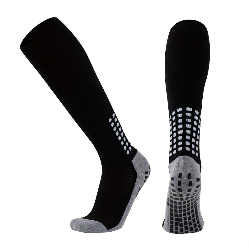 Calcetines de fútbol, 2 pares de calcetines antideslizantes deportivos  hasta la rodilla para hombres y mujeres