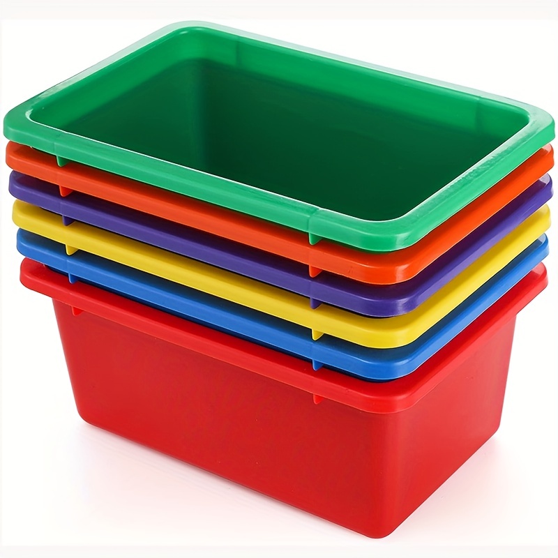 Plastic Storage Bins And Baskets For Efficient Home Classroom Organization  - Small Containers In Multiple Colors For Kitchen, Cupboard Box, And  Bathroom Organizer On Shelves And Tubs - Temu