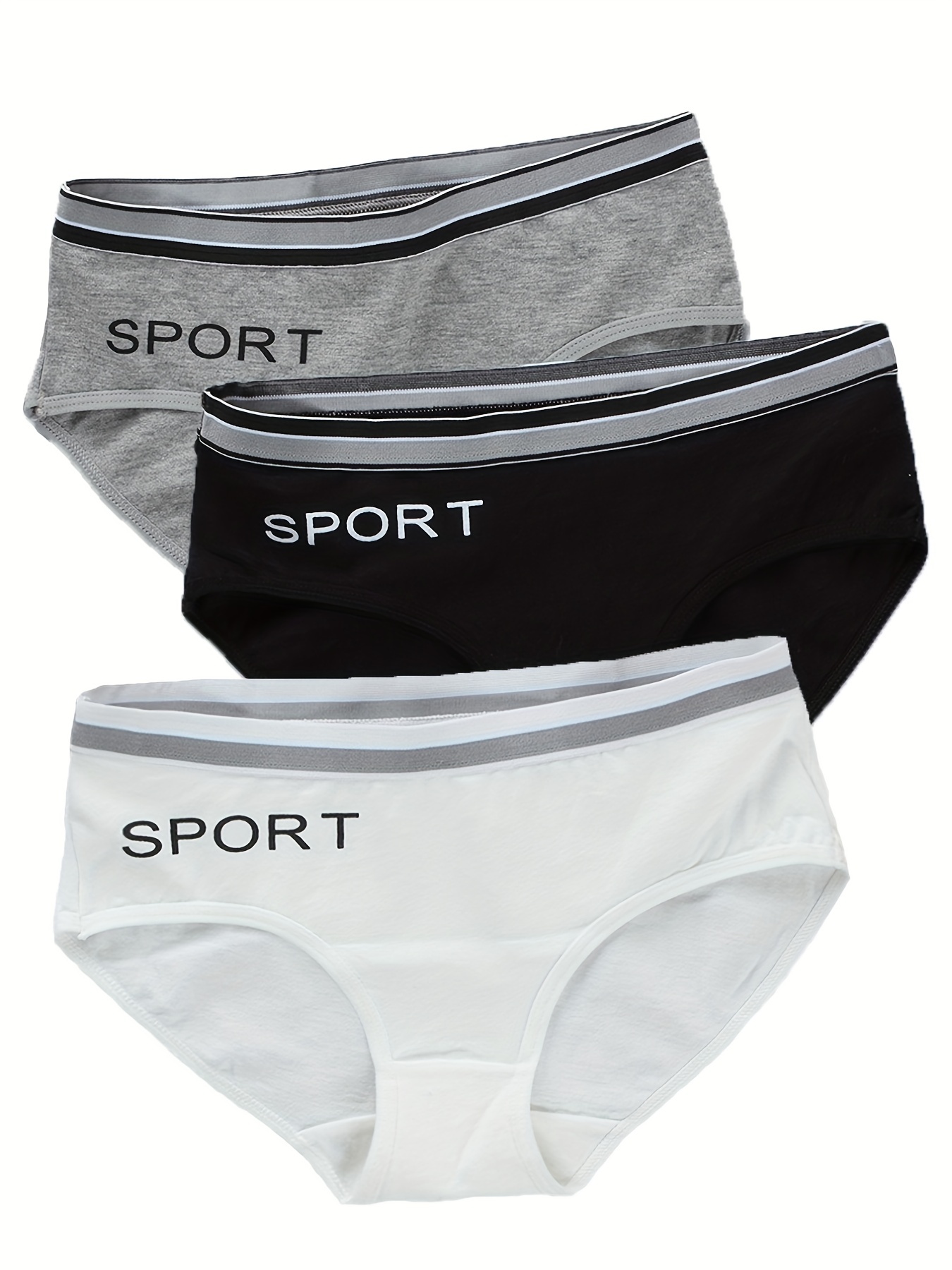 Girl's Breathable Briefs Sporty Style Letter Print Panties - Temu