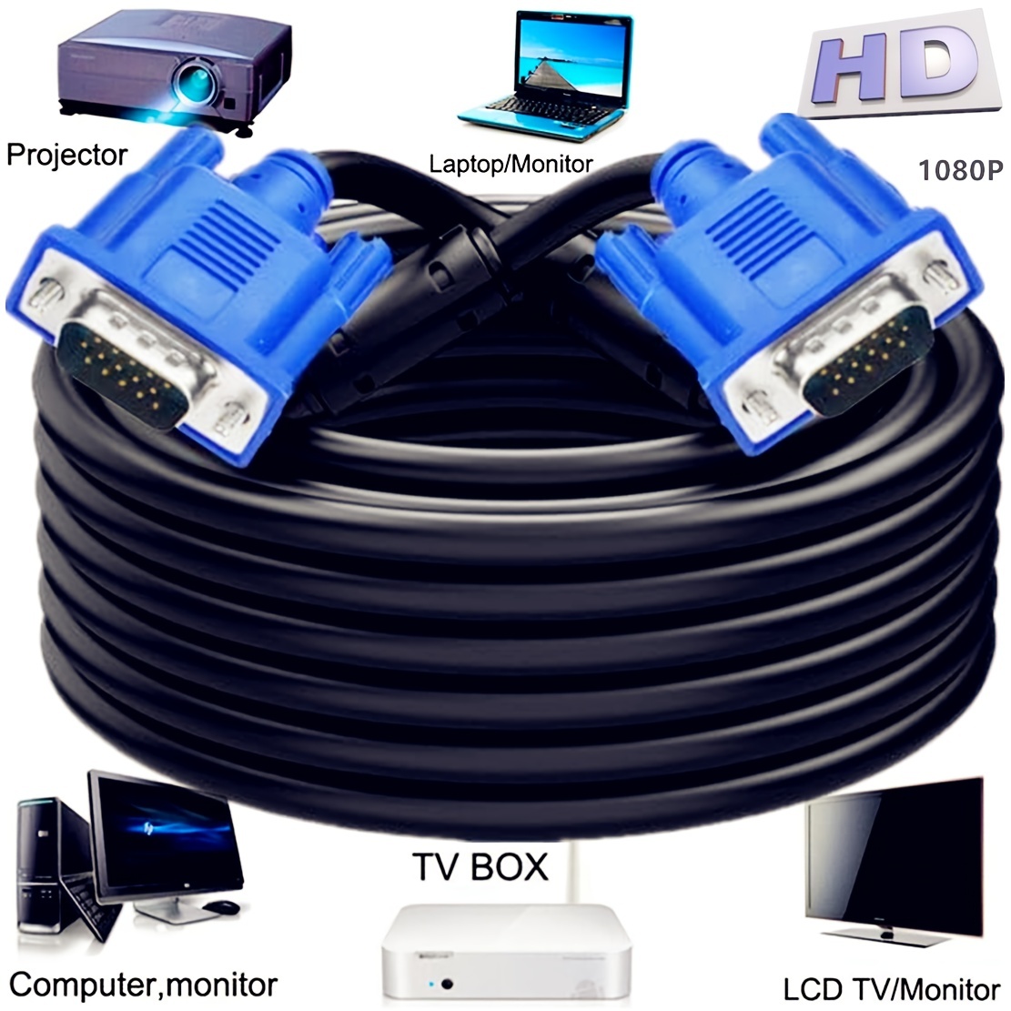Câble VGA Mâle/HDMI Mâle 2m - Câbles et adaptateurs - Périphériques PC -  Technologie - Tous ALL WHAT OFFICE NEEDS