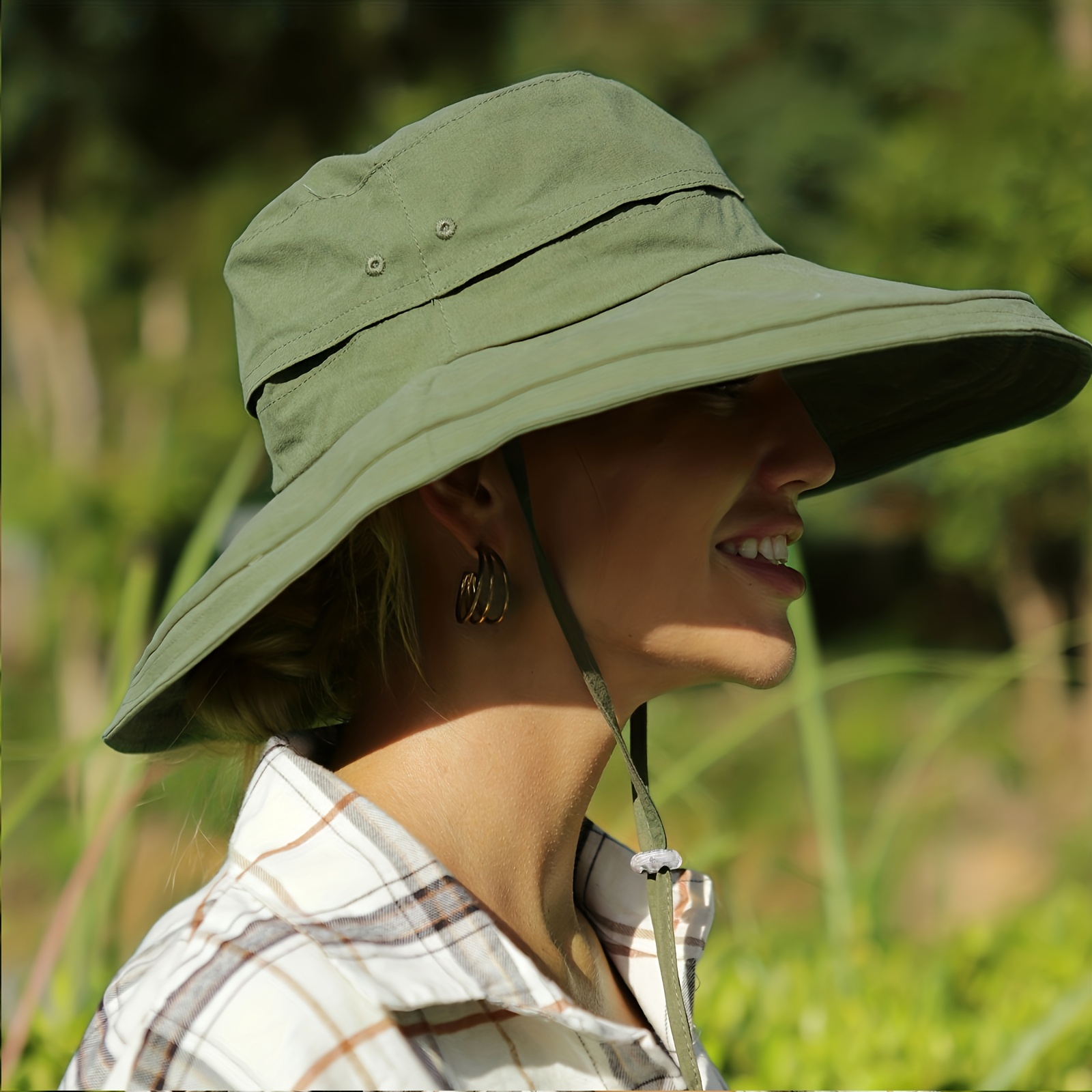 Wide Brim Sun Hat Outdoor UV Protection Bucket Hat