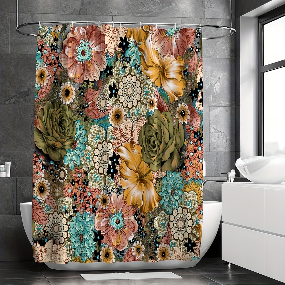 Buy Emvency Shower Curtains 78 x 72 Inches Louis Luxury Geometric Floral  Pattern in Vintage Vuitton Pram Blossom Canvas Waterproof Polyester Fabric  Bath Decoration for Bathroom Curtain Sets with Hooks Online at  desertcartKUWAIT