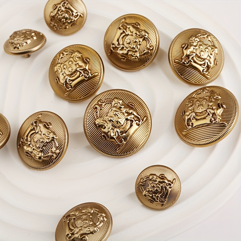 Models Gold Buttons,metal Buttons,gold Buttons for Knitting With  Shank,fashion Buttons for Buttons Sewing Clothing Shirt Hat-10/20 Pcs. 