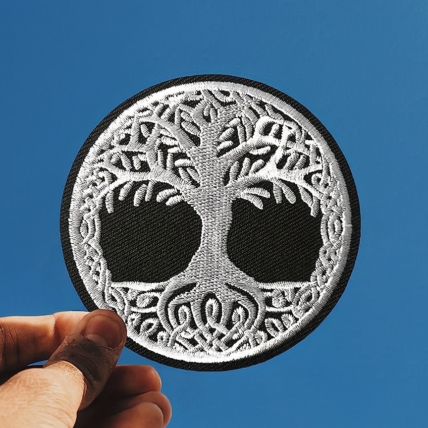 Round Shaped Outdoor Forest Pattern Iron on Patches Mountain - Temu