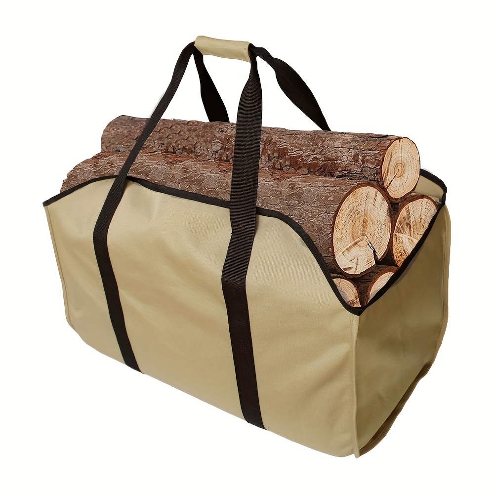 Heavy Duty Canvas Log Carrier Tote Bag for Firewood, Fire Wood Bag, Durable  Firewood Holder, Camping Carry Bag 