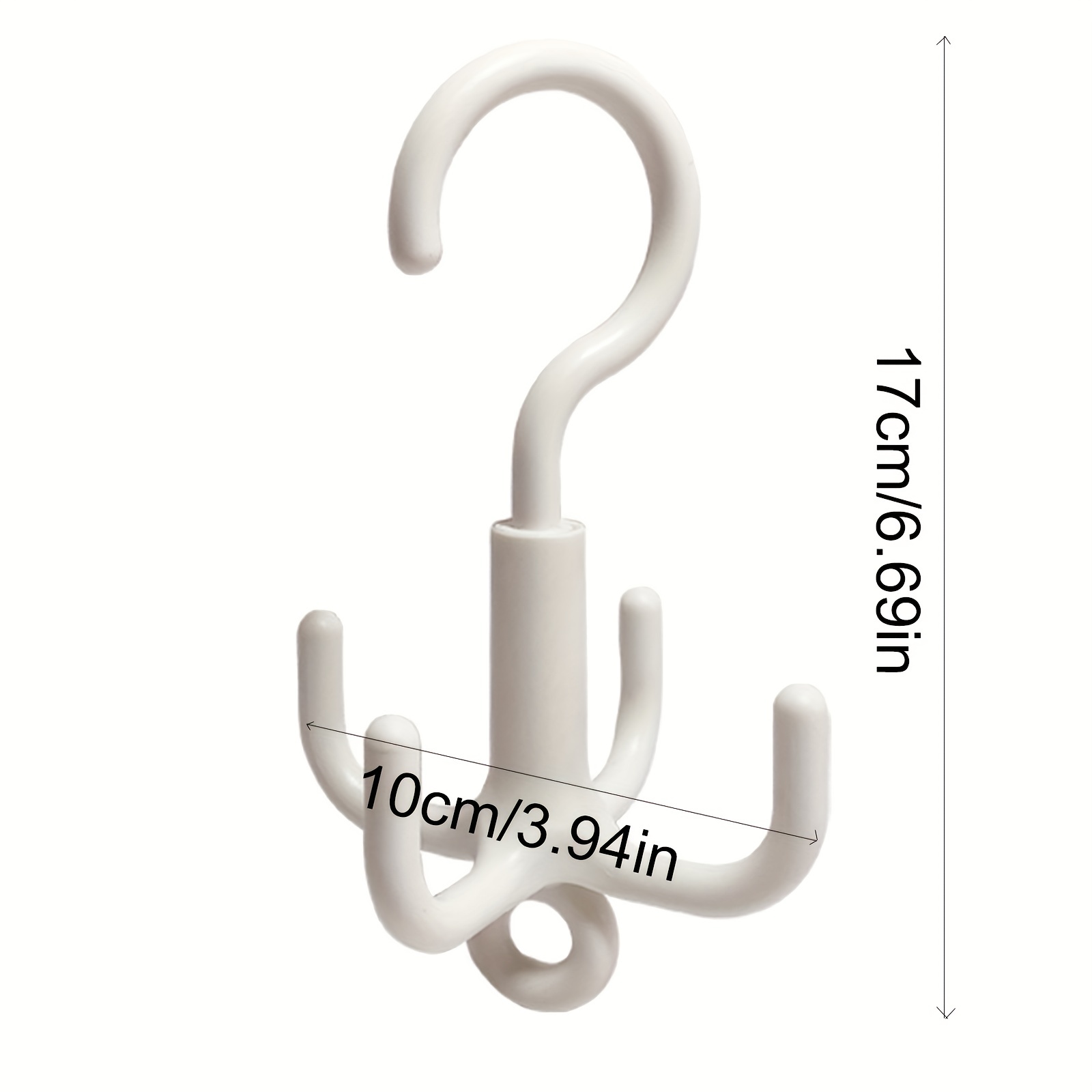 Rotatable Plastic Hanger Hook with 4 Claws