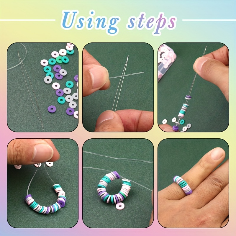 Stretchy Crystal String For Bracelets With Needle Threader 2 - Temu