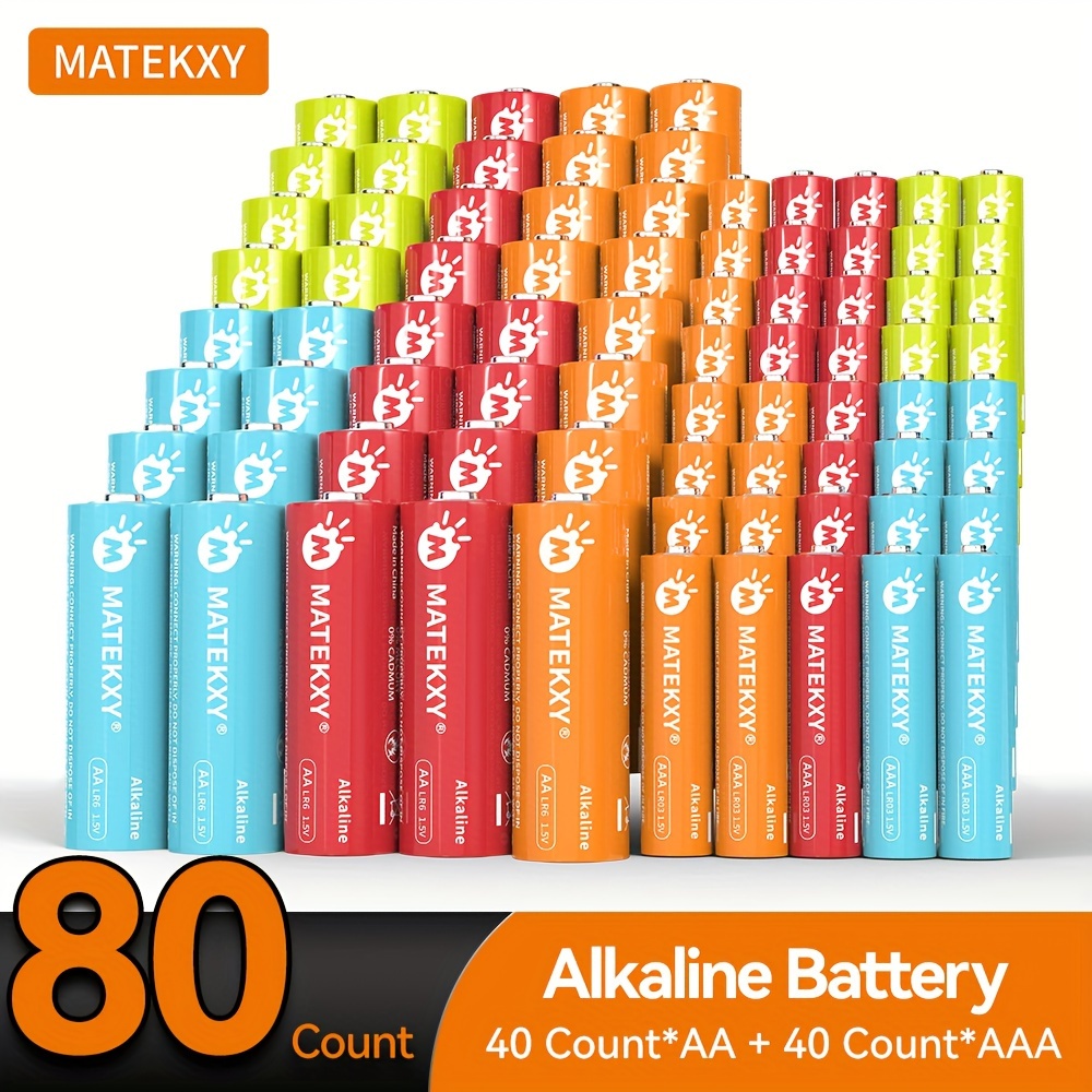 Combo 24pcs AA & AAA Alkaline Batteries 1.5V LR03 LR6 MN2400 MN1500 for  Remote