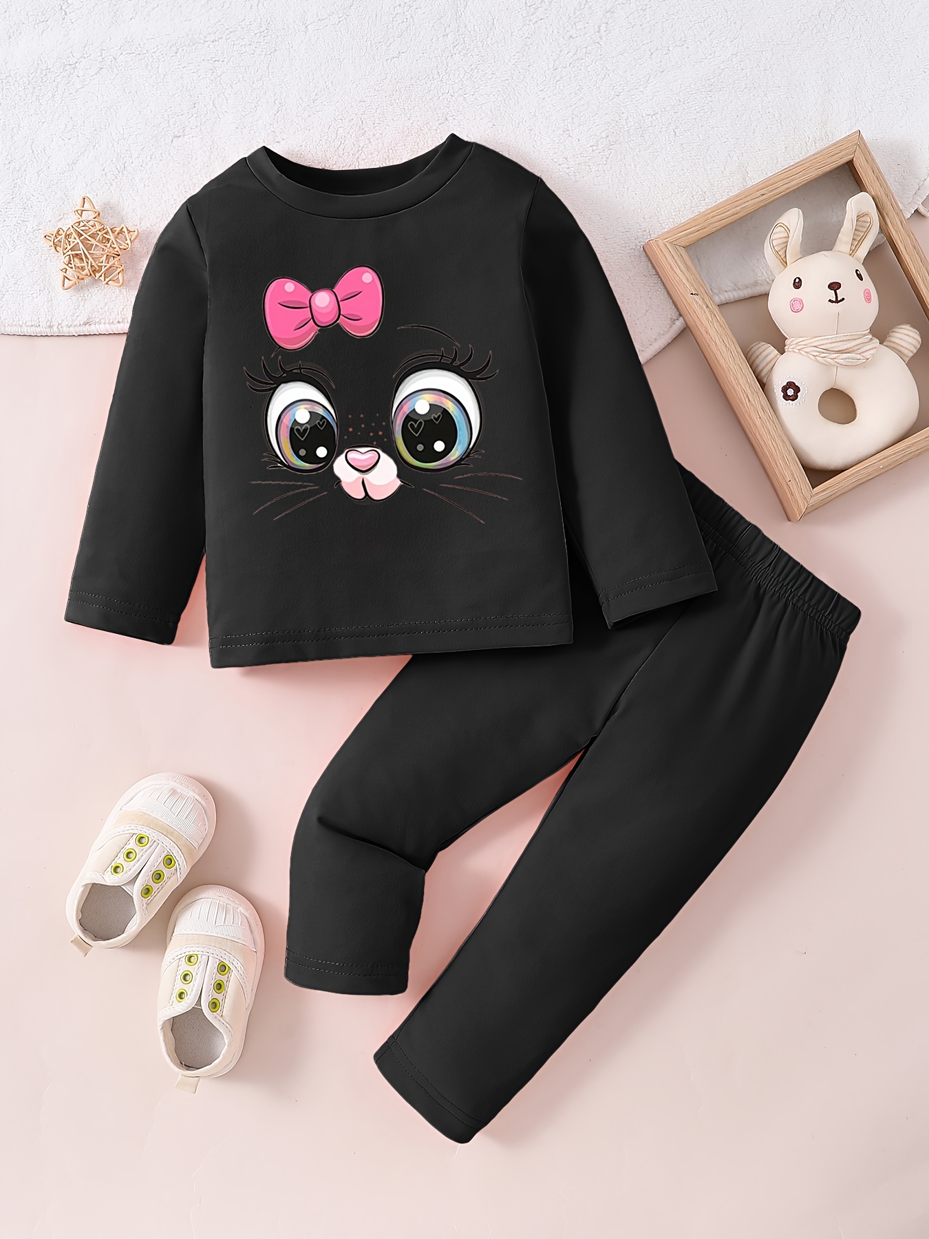 Baby Toddler Girls 2024 Spring Summer Casual Sports Outfits - Temu