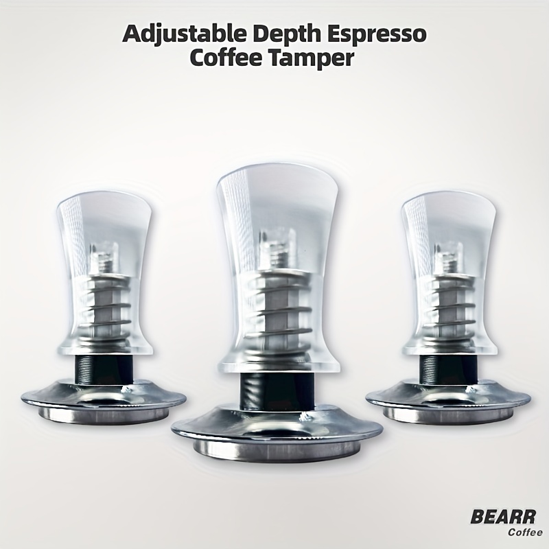 Espresso Tamper Distributor Coffee Leveler Tool with Scale Adjustable Depth  Coffee Extraction for Restaurants, Cafe, Coffee Shop, Bar, Home 51mm