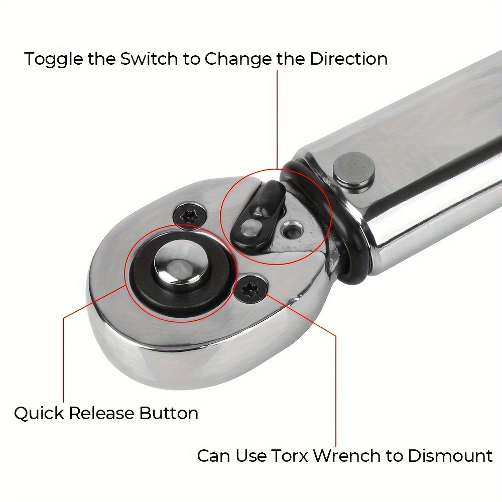 1pc Adjustable Torque Wrench 1 4'' Drive Spanner Hand Tool Car Bike Motorbike