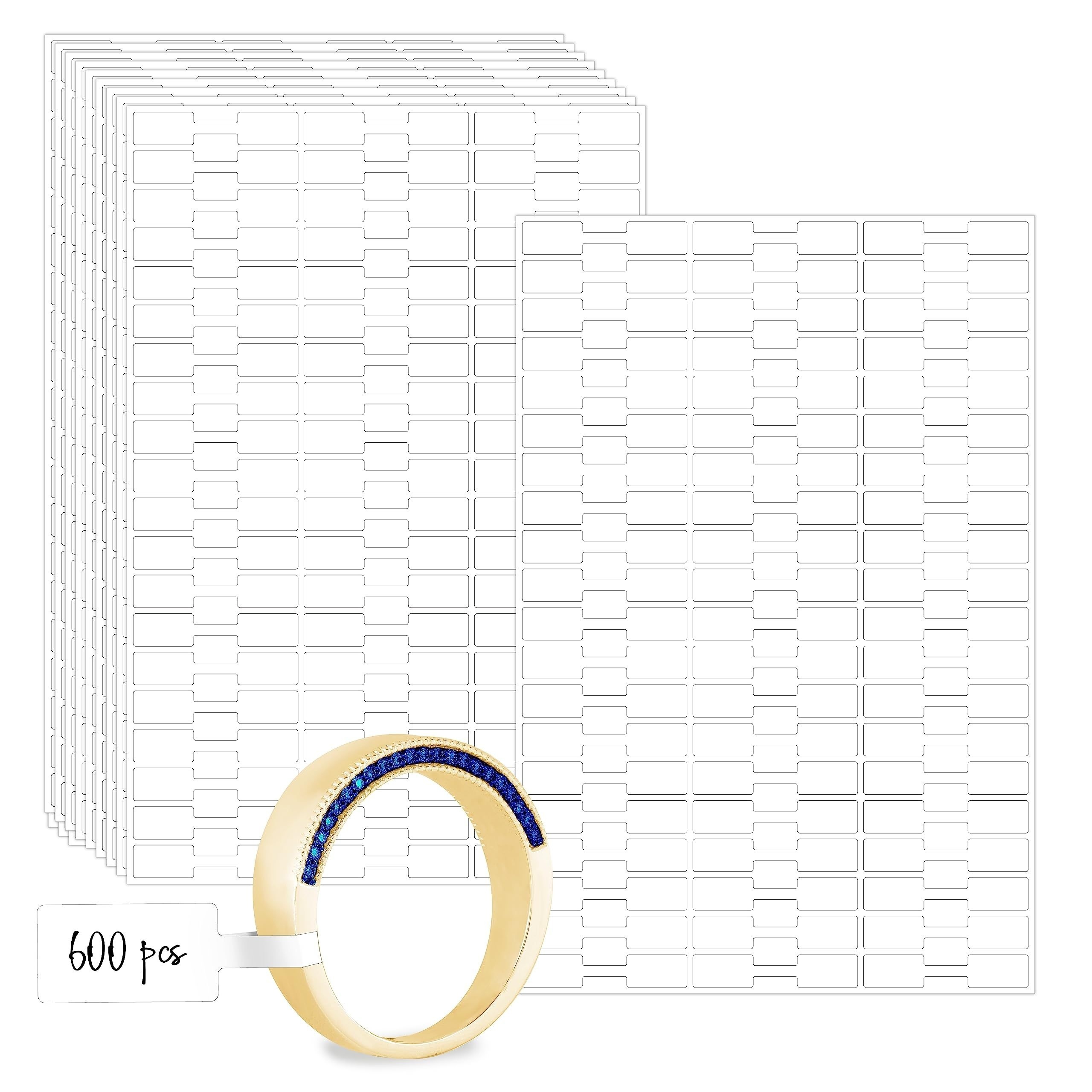 100pcs Paper Price Tags Stickers Jewelry Blank Brand Labels Ring Necklace  Display Card Packaging Self-Sticker