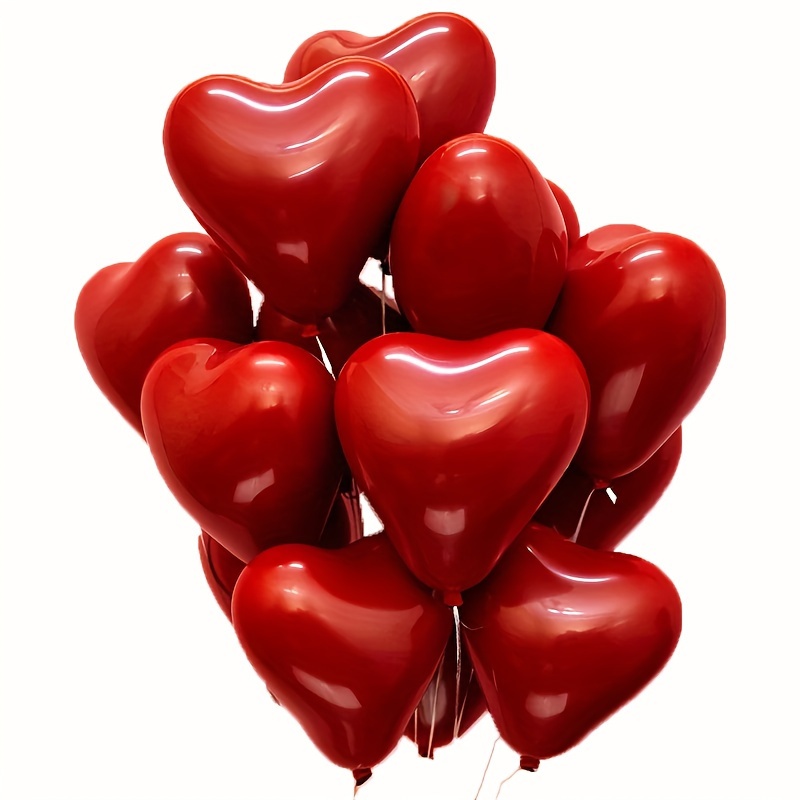 Ballons en coeur - Rouge (25 pcs) 