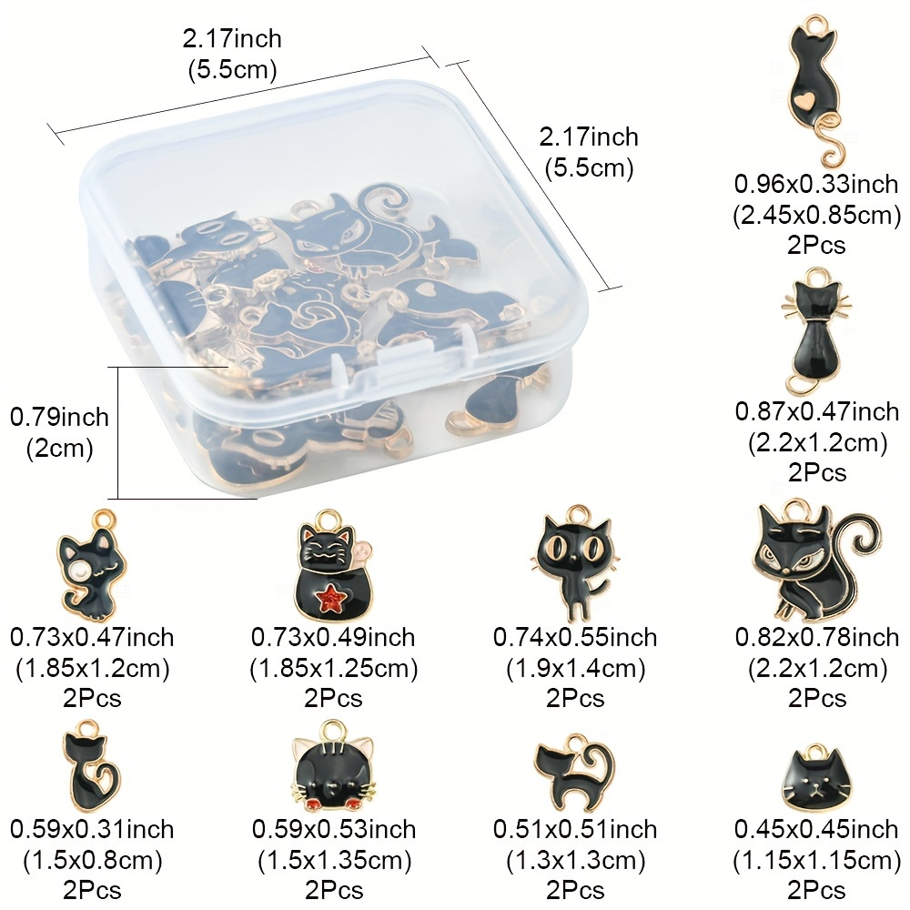 10Pcs Mix Enamel Cat Charms Cute Kitten Pet Cat Pendants For Jewelry Making  DIY Handmade Necklace Earrings Accessories Supplies