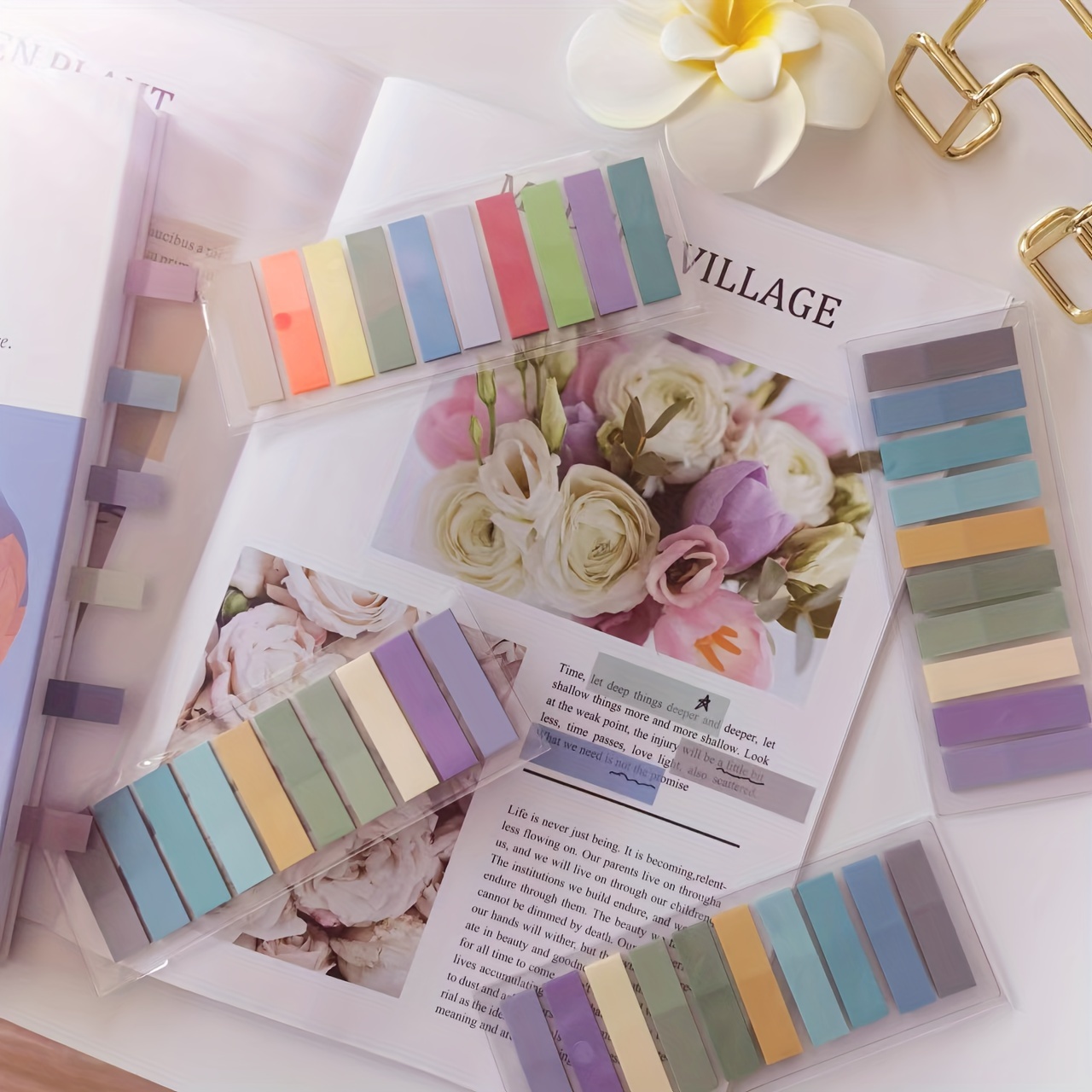 Sticky Tabs, Sticky Notes Flags Pastel Book Tabs Writable