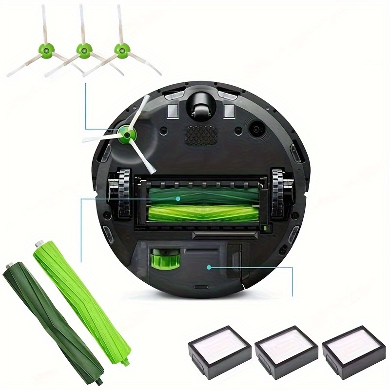 For iRobot Roomba J7 7150/J7 Plus 7550 Robot Vacuum Roller Main Side Brush  Dust Bag Hepa Filter For Cleaner Replacement Kit Part