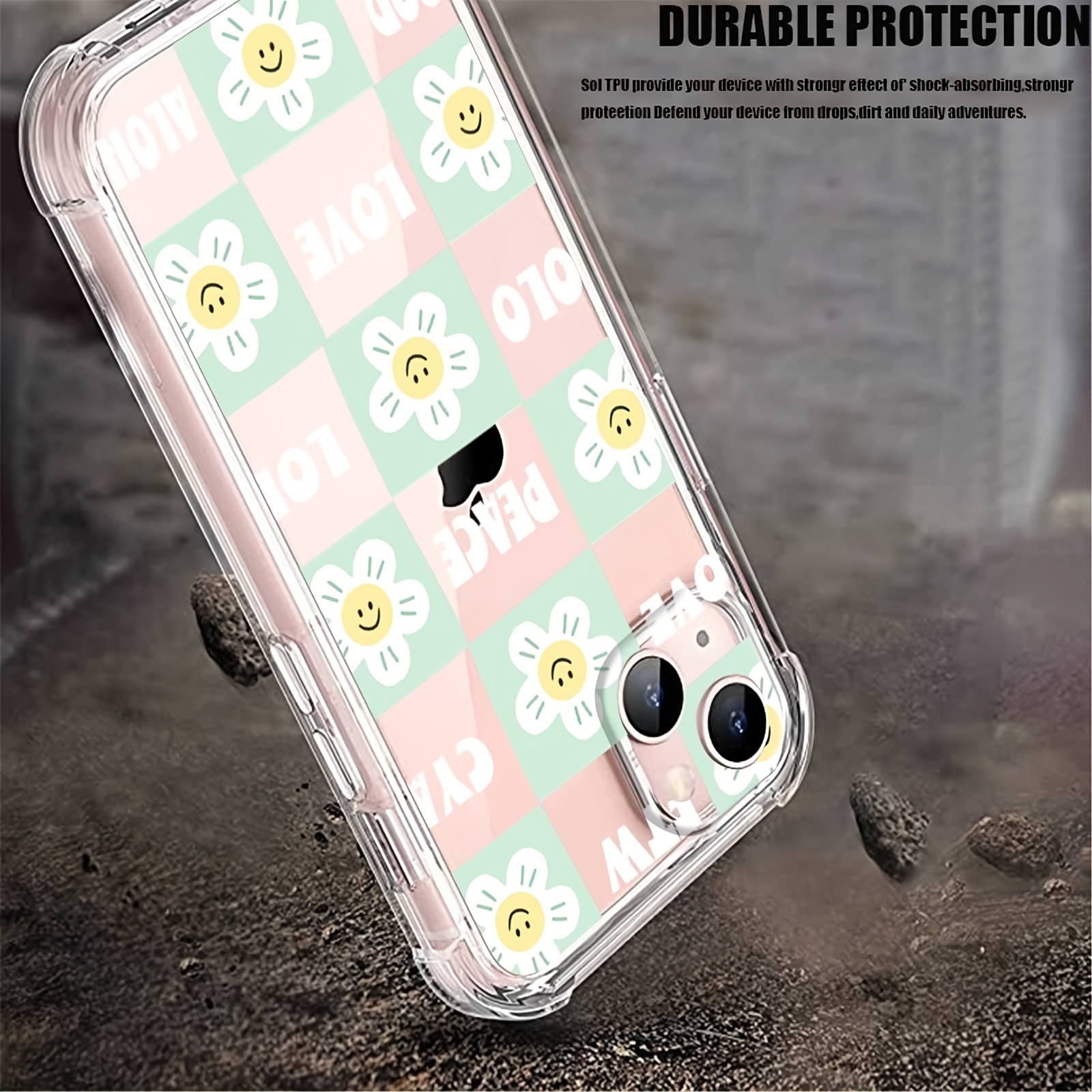 Pink Flower Phone Case Compatible with iPhone 11 6.1 Inch - Shockproof  Protective TPU Aluminum Cute Pink Floral iPhone Case Designed for iPhone 11