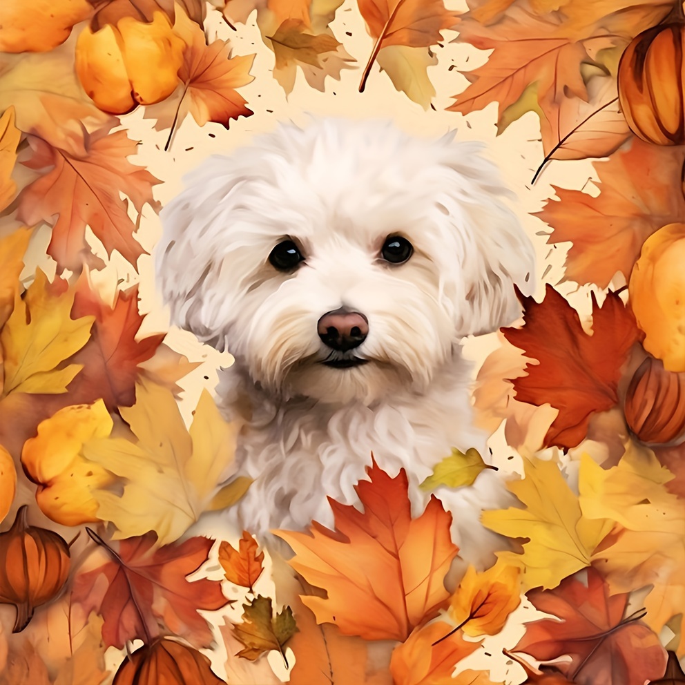 

1pc 40x40cm/15.75x15.75in 5d Diy Artificial Diamond Painting Puppy Diamond Painting Living Room Bedroom Decoration