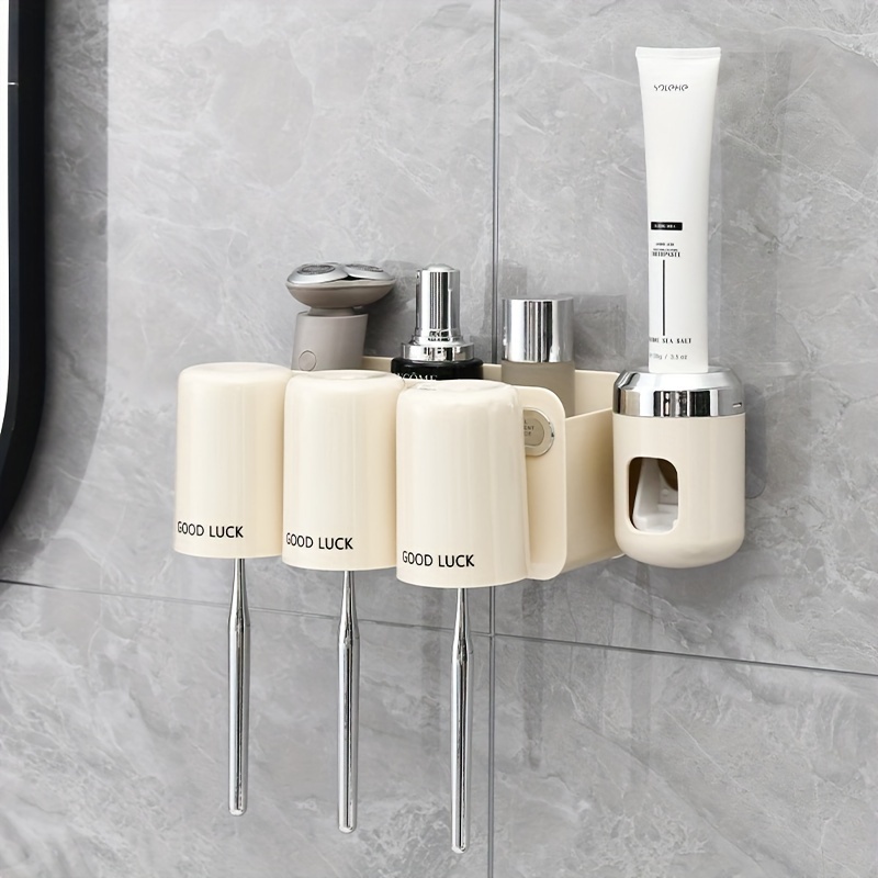 Toothbrush Holder Gargle Cup Automatic Toothpaste Dispenser Temu New