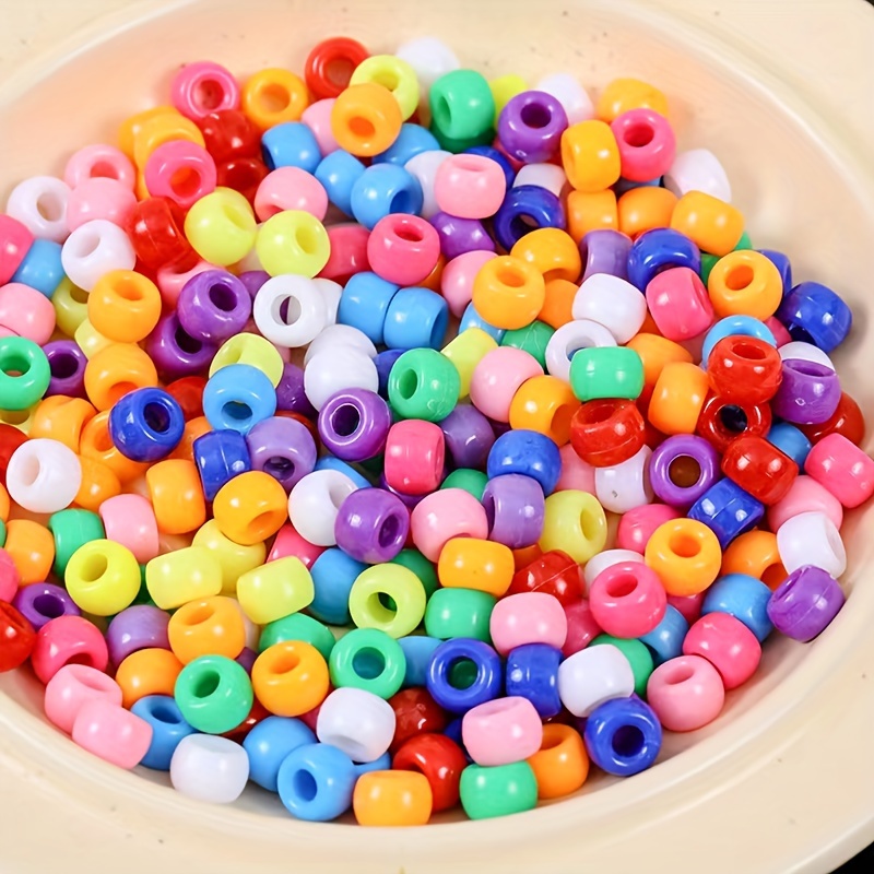 5mm Cylinder Tube Acrylic Beads, Large Big Hole Hama Beads, Fuse Beads  300pcs, Toys Craft Puzzles 