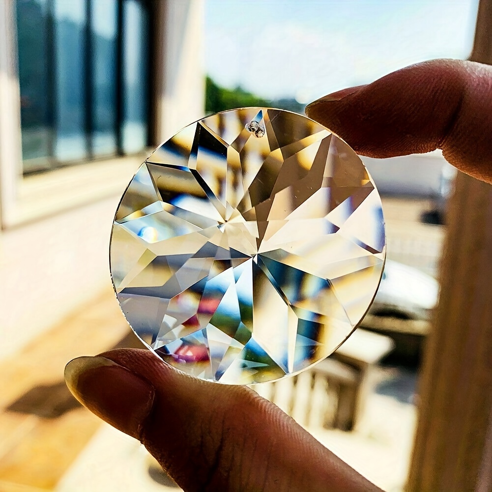 1 Pc 120mm Cristal Prisme Attrape-soleil Fenêtre Suspendu Attrape