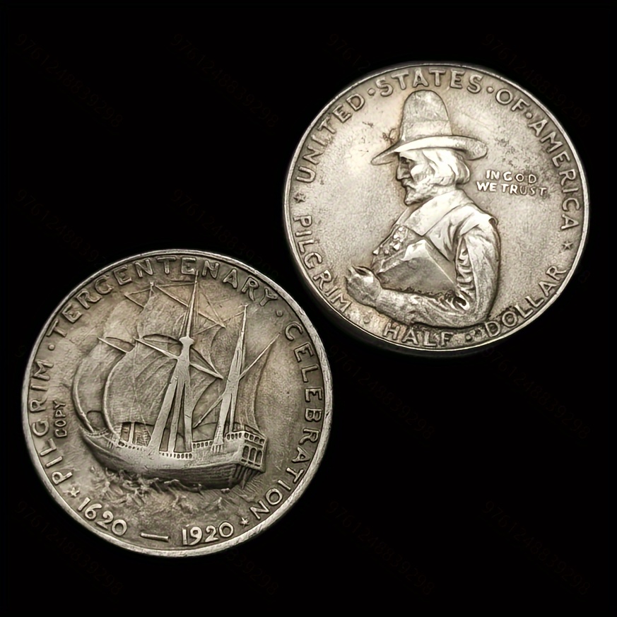 Replica Coin 1920 Pilgrim Commemorative Half Dollar Coin Temu