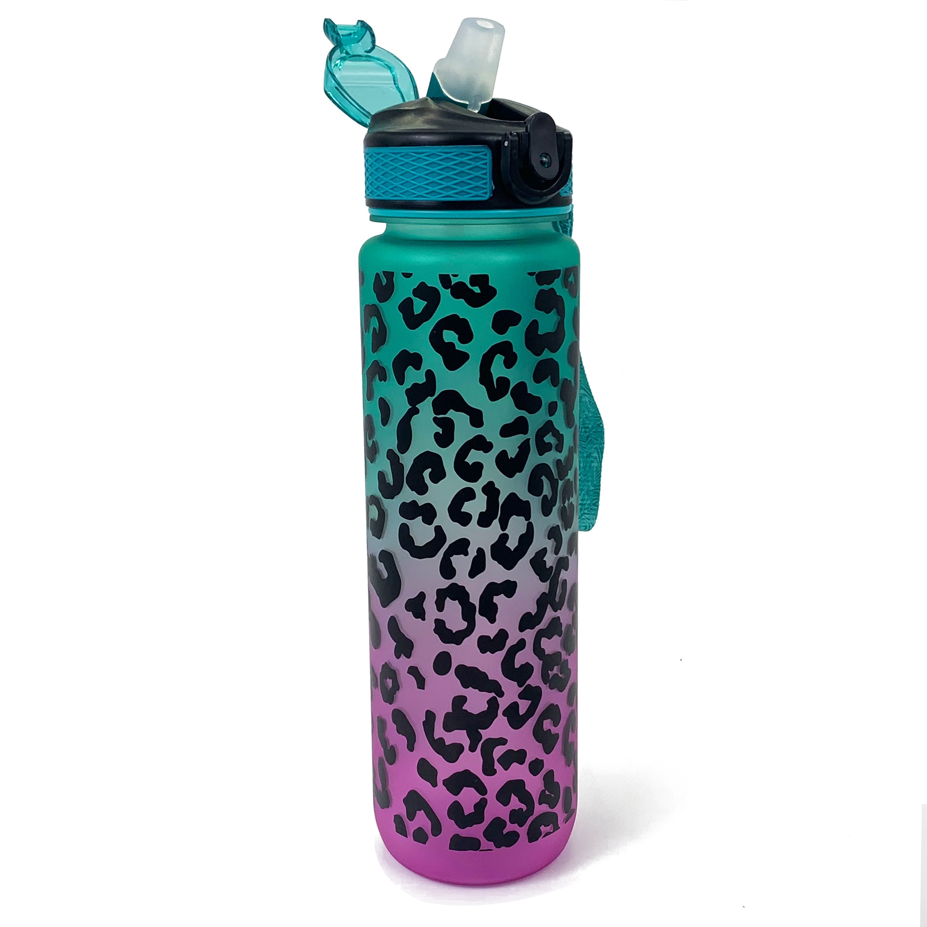 Large capacity Leopard Gradient Sports Water Bottle: Stay - Temu