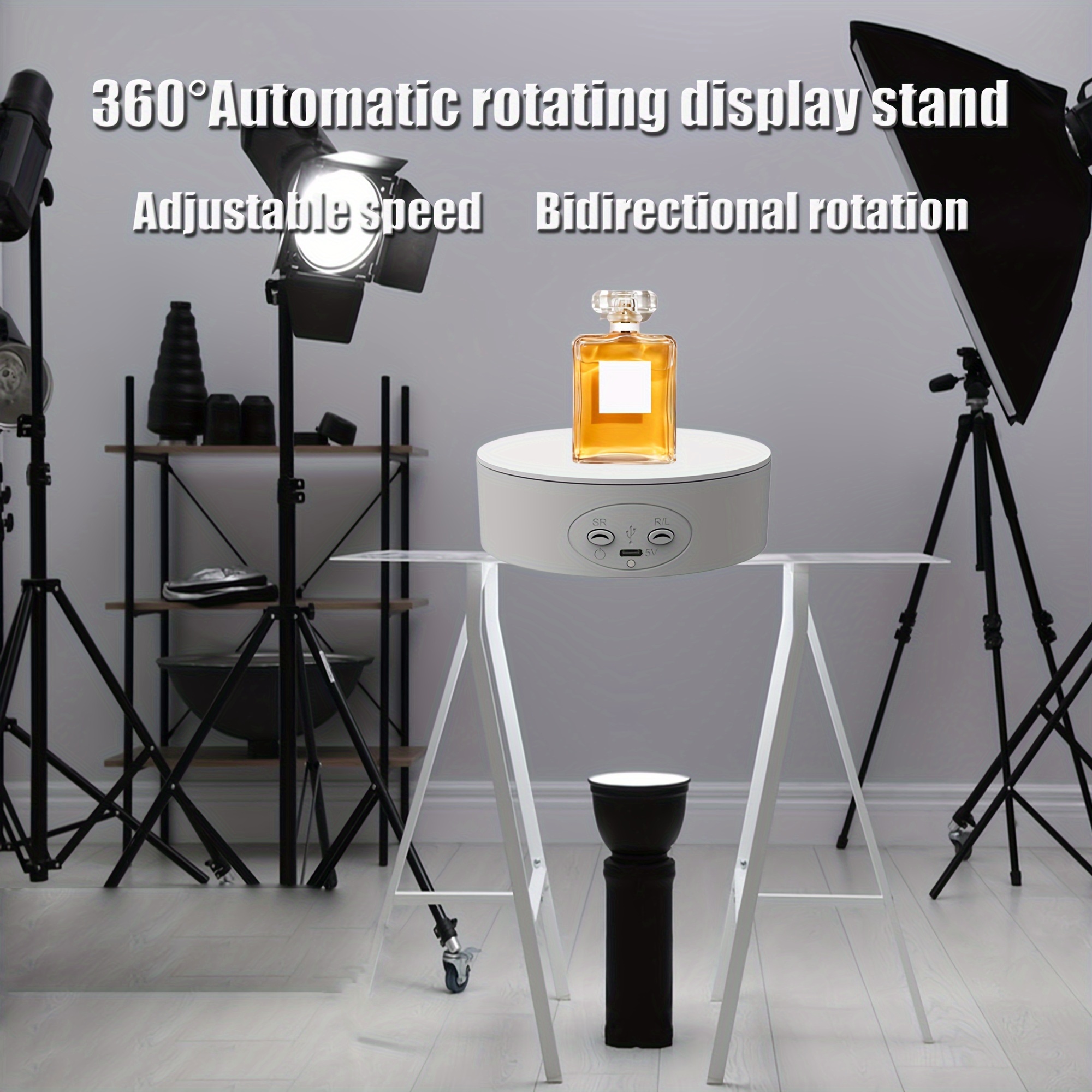 Electric Turntable Automatic Display Stand Speed Adjustment - Temu