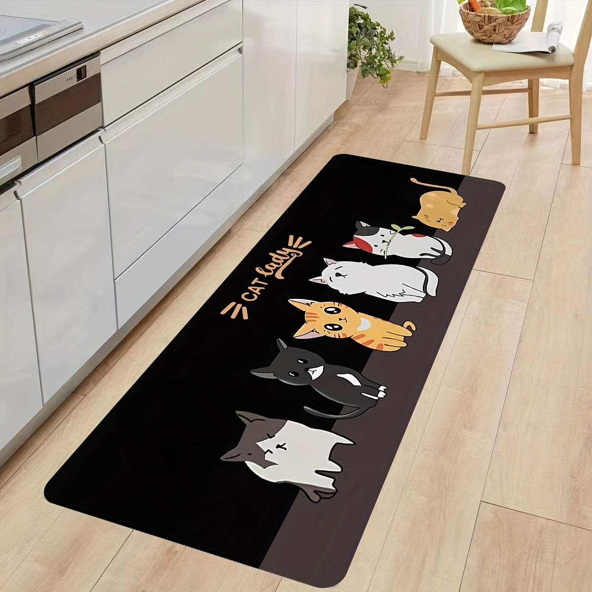 2pcs Anti Fatigue Kitchen Rug Set Cushioned Kitchen Floor Mats