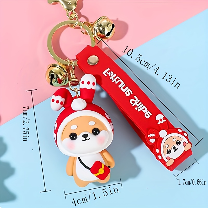 Keychain Cartoon Animal Shiba Inu Dog Kawaii Key Chains Boyfriend Couple Gift  Car Key Ring Bag, Christmas And Thanksgiving Gift - Temu