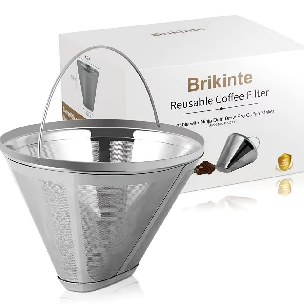 Reusable Coffee Filter For Ninja Dual Brew Pro Coffee Maker, 304 Stainless  Steel Replacement Coffee Pot Filters Compatible With Ninja Cfp301 Dualbrew  Professional Coffee Machines For Rv Outdoor Cooking Backyard Camping Picnics