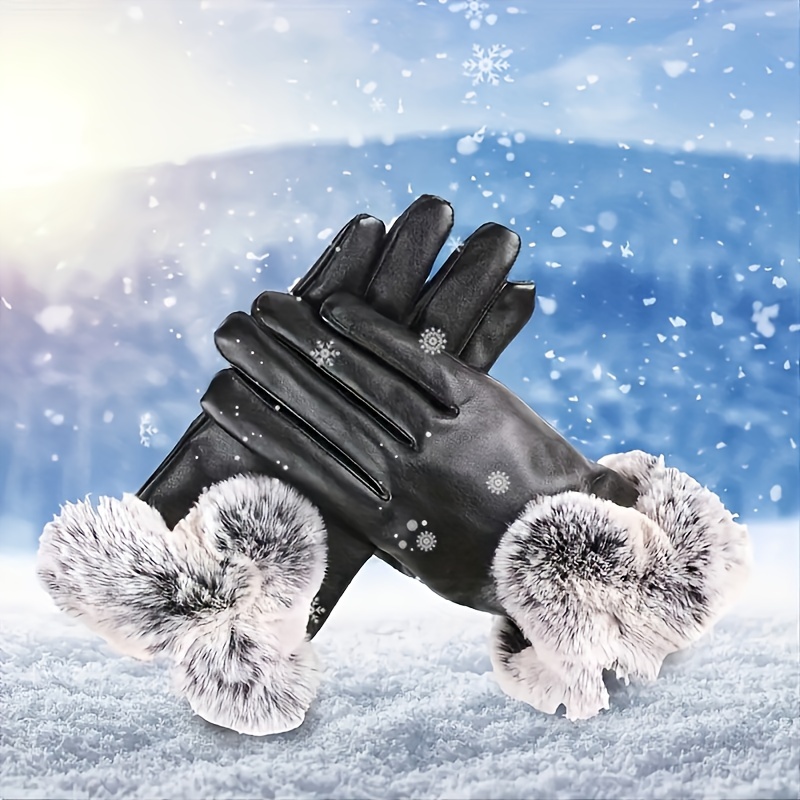 Acheter Gants d'hiver en cuir pour hommes, gants chauds pour envoyer des  SMS à écran tactile avec doublure en coton, gants de conduite pour une  utilisation en extérieur