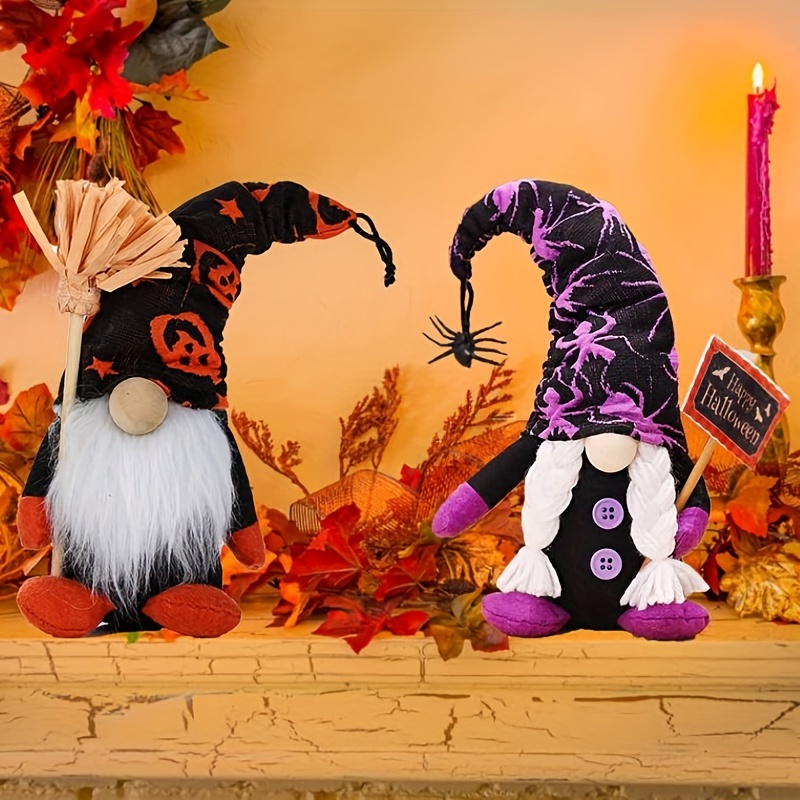 Gnomos Halloween - Decorações bonitos da bruxa bonito dos gnomos,Decorações  gnomos para casa, presentes gnomos, anão Halloween, decorações bandeja em  camadas Puchen : : Brinquedos e Jogos