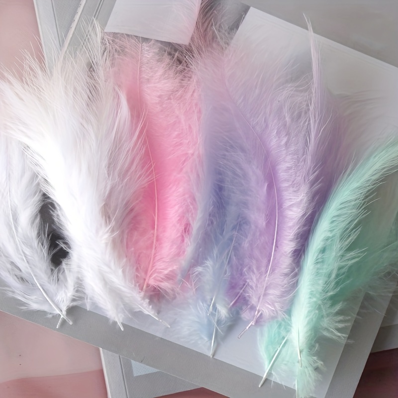 10-50PCS Natural White Feathers Crafts DIY Jewelry Making
