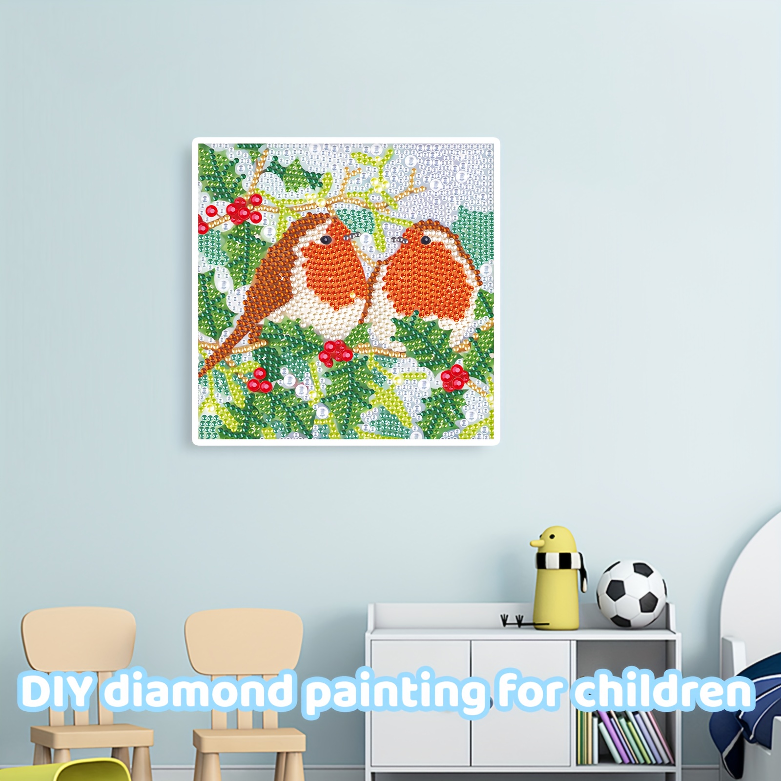 Christmas 5D Diamond Painting Kits, Big And Small Diamond Art Painting,  Birdie Cartoon Diamond Painting, Home Decor Gifts For Kids