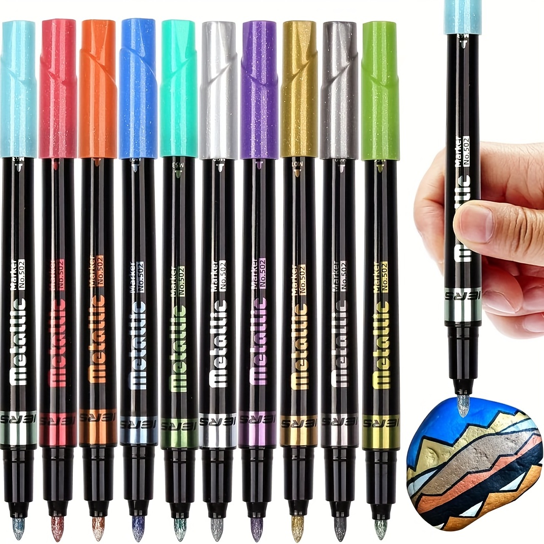 2pcs White Gel Pen Fine Tip Sketching Highlight Marker Pen For Artists  Black Papers Drawing Design Illustration Art Supplies