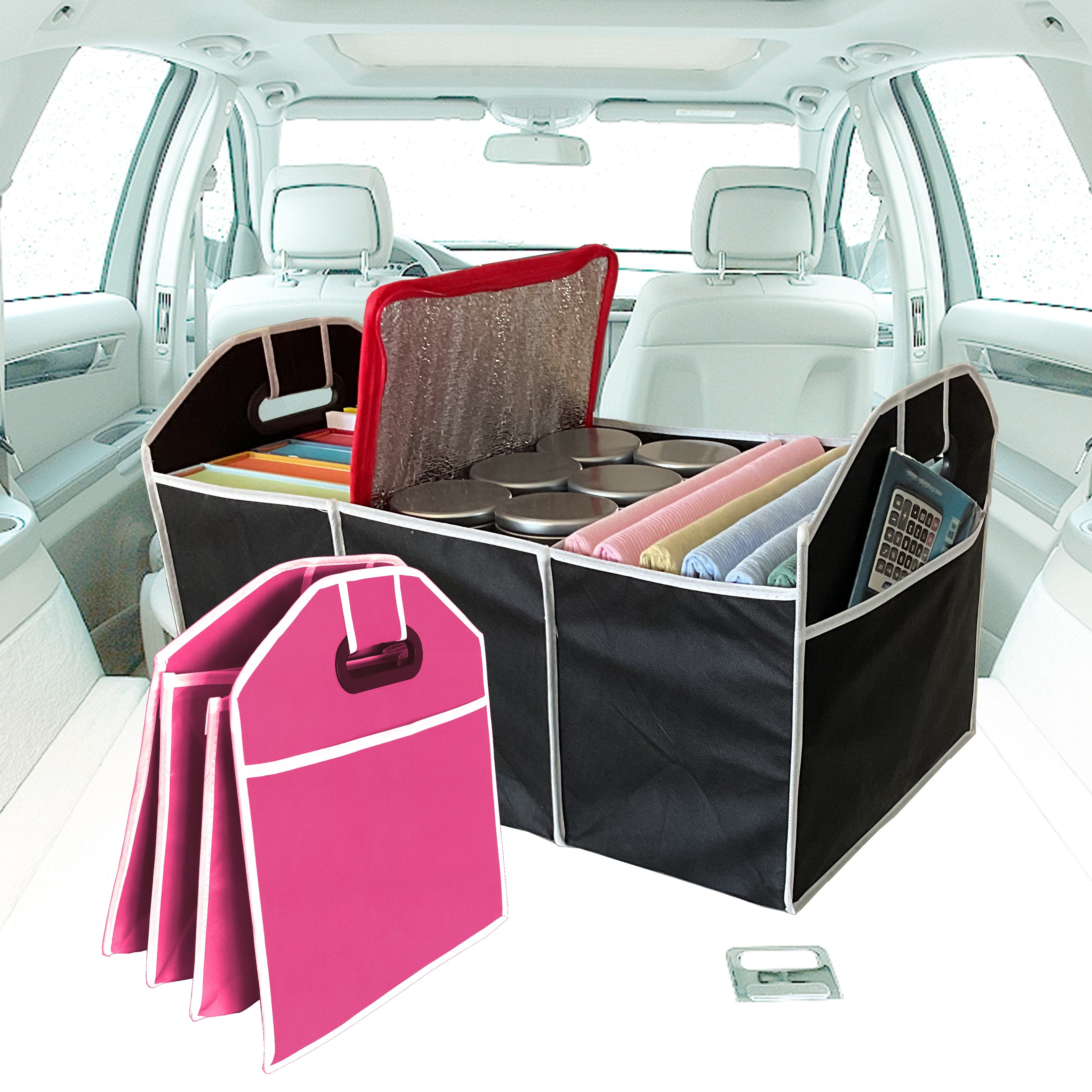 Faltbare Auto-Aufbewahrungsbox, Multifunktionale Vlies-Aufbewahrungsbox,  Auto-Kofferraum-Sundries-Tasche Werkzeugtasche - Temu Germany