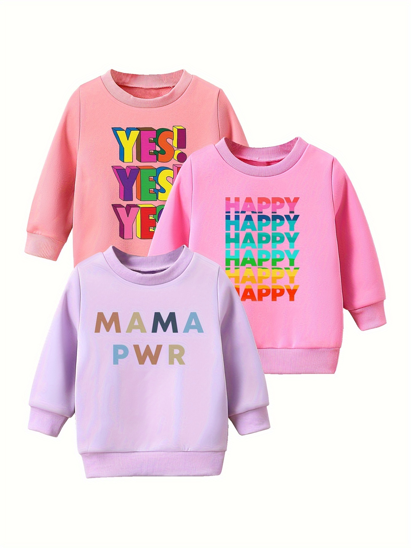 Set Toddler Girls Pullover Sweatshirt Cartoon Letter Print - Temu Australia