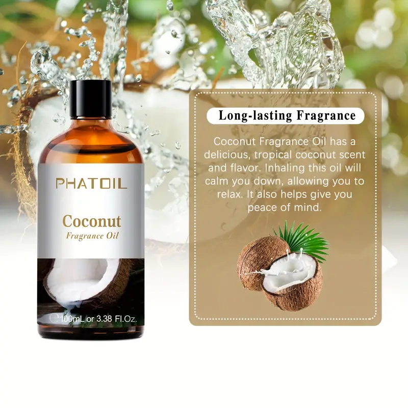 1 Bottle Phatoil Coconut Fragrance Oils /3.38fl.oz fruity - Temu