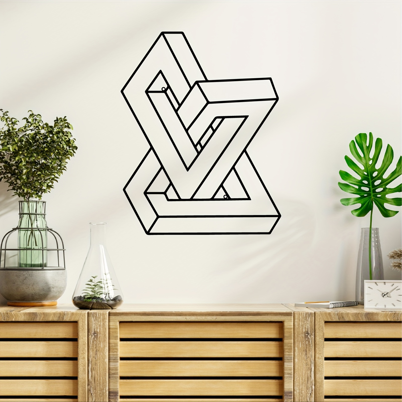 DIY 3D Geometric Wall Art: BETTER THAN WASHI TAPE! 