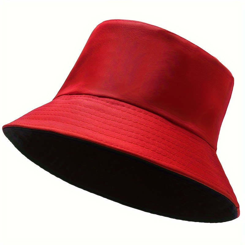 Red Sporty 2pcs Hat Set, Men's Pack Bucket Hat Neon Waist Hats and Ties for Sports for Men,Temu