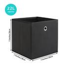 pack de 6 boîtes de rangement en tissu noir avec couvercles - organisateurs empilables , et lorganisation du placard - & de place, organisateurs de placard et conteneurs, au contenu , paniers et pour organisation à domicile