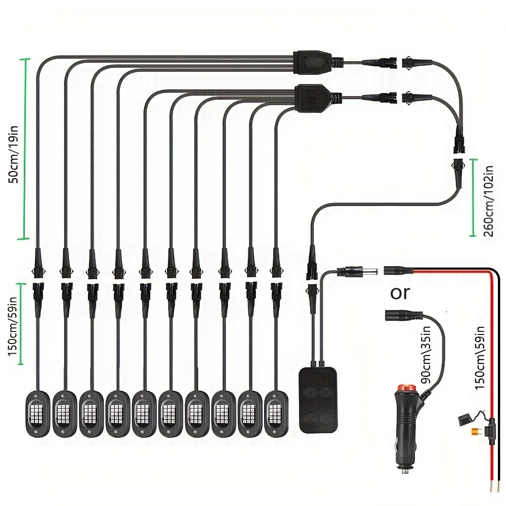 Rock Lights For Trucks Rgb Led Rock Lights With App/remote - Temu